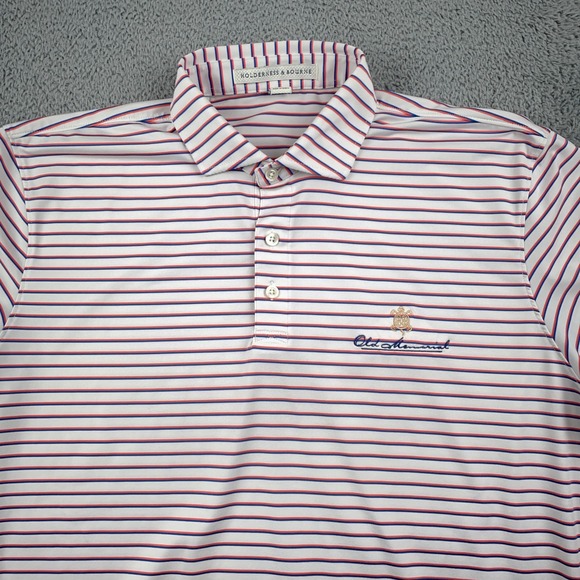 Holderness & Bourne Other - Holderness & Bourne Polo Shirt Mens Large White Old Memorial Golf Tailored Fit